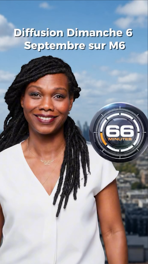 Kareen Guiock Thuram, présentatrice du magazine 66 Minutes sur M6